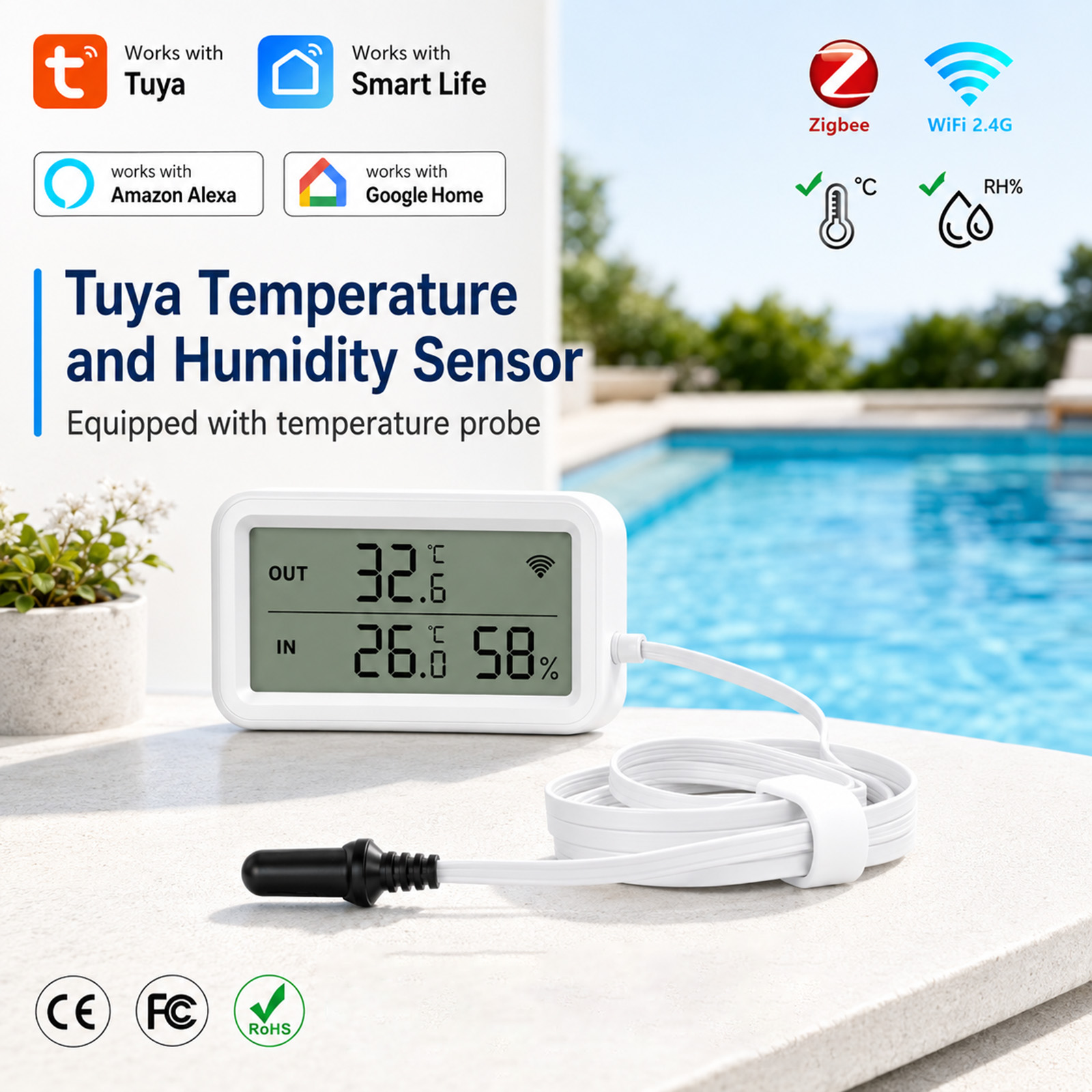 External Waterproof Probe Temp - Digital Hygrometer Probe ulasan dan harga