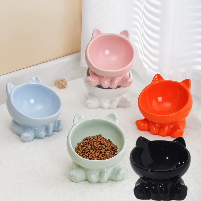 Ceramic Cat Dog Bowl High Feet - Royal Canin Food Medium ulasan dan harga